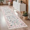 Washable Modern Printed Rug Non Slip Low Pile Rug Soft Floral Throw Floor Cover Foldable Indoor Carpet for Living Room Bedroom Playroom Nursery - 2 of 4