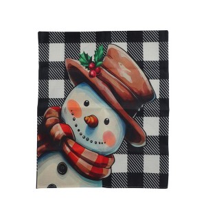 Unique Bargains Dining Chair Slipcovers Linen Gray Black White 22.83"x19.29" 1 Pc - 1 of 4