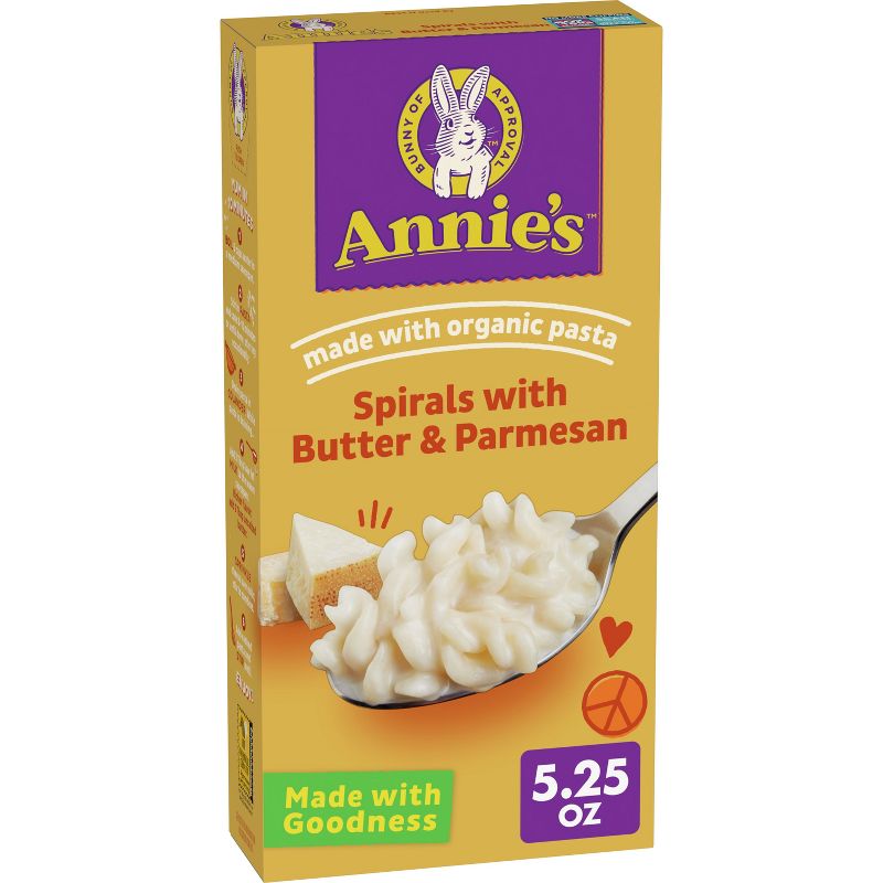 Annie&#39;s Spirals with Butter &#38; Parmesan Macaroni &#38; Cheese - 5.25oz, 1 of 10