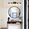 POWLIG 35-in 5-Light Black Modern Dimmable Bathroom Vanity Light with Cylindrical Glass Shade - 4 of 4
