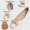 Alpine Swiss Myla Womens Ballet Flats Square Toe Rhinestone Bow Dressy Slip On Shoes - 2 of 4