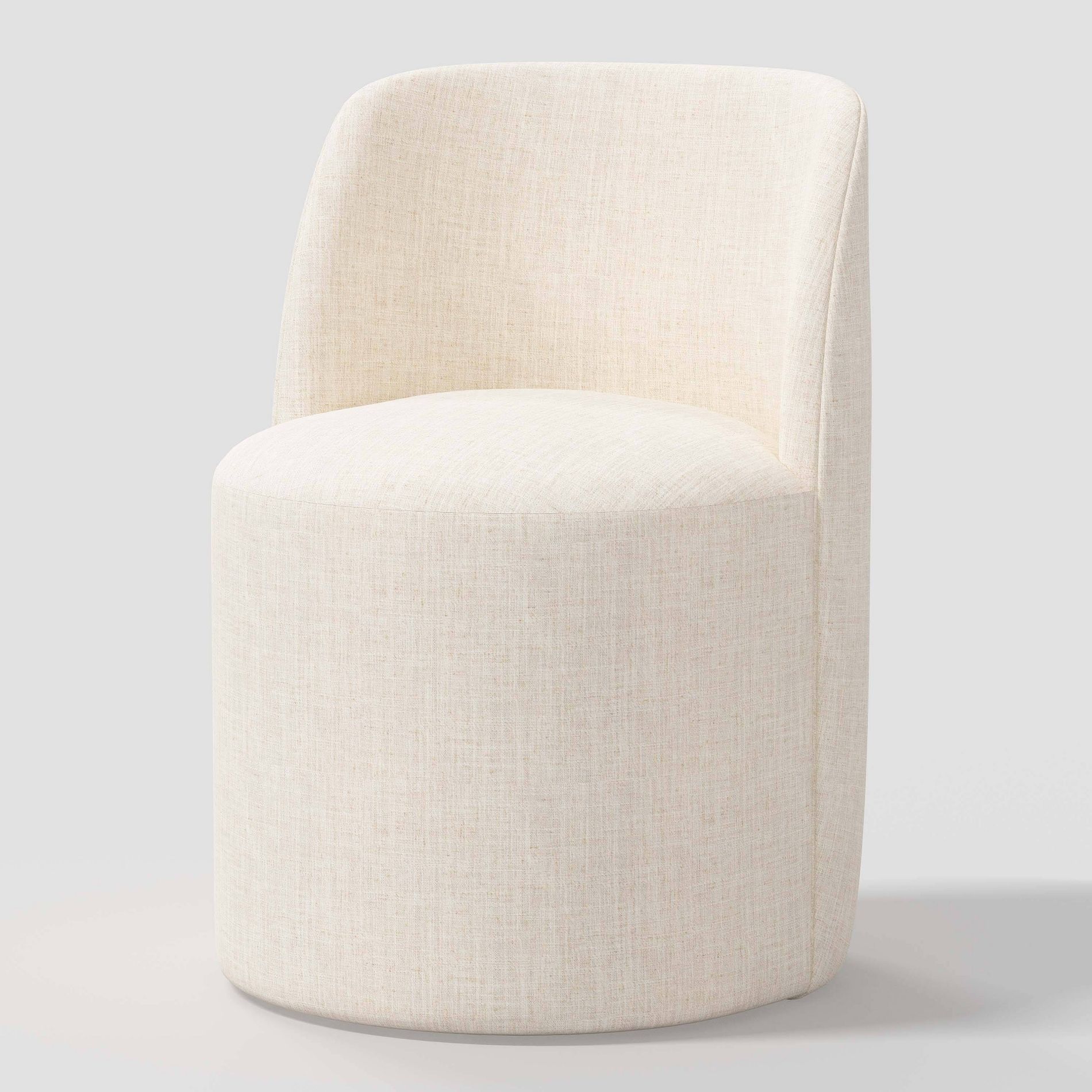 Jessa Dining Chair in Linen Talc - Threshold™: Upholstered, Rubberwood Frame, Spot Clean, Armless Design