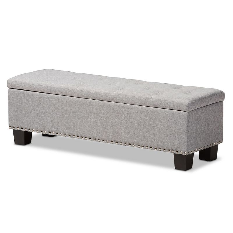 Hannah Modern And Contemporary Fabric Upholstered Button - Tufting Storage Ottoman Bench - Baxton Studio, 1 of 8