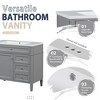 Vynxaria Bathroom Vanity with Wall-Mounted Mirror Cabinet Concealed Storage, Soft-Close Hinges, Adjustable Shelves - 4 of 4