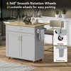 NicBex 1 Drawer Rolling Kitchen Island Cart with 2 Cabinets and Shelf Tower Racks,Kitchen Island on Wheels with Storage,Island Table for Kitchen - 4 of 4