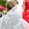 Blue Panda 20-Pack Disposable Rain Ponchos for Kids - Emergency Plastic Raincoats with Hood for Boys and Girls (White) - 4 of 4