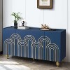 ORRD Modern Fluted 4-Door Sideboard with Adjustable Shelves, Navy Blue - 3 of 4