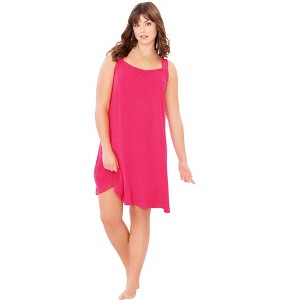 Dreams & Co. Plus Size Sleeveless Terry Lounger - 1 of 4