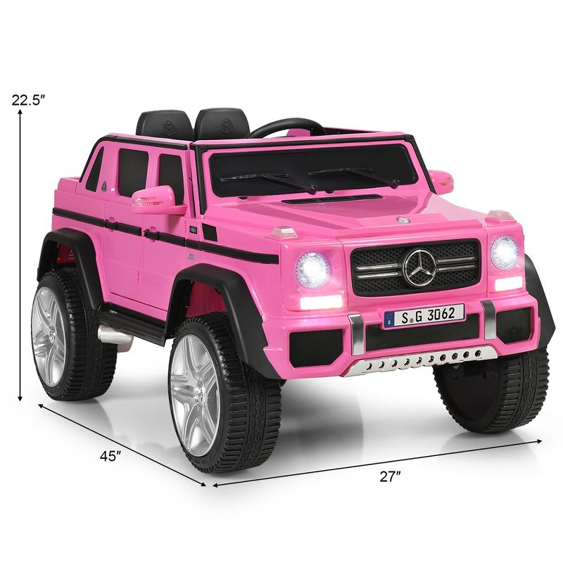 Costway Mercedes Benz 12V Electric Kids Ride On Car  RC Remote Control W/Trunk, 5 of 10
