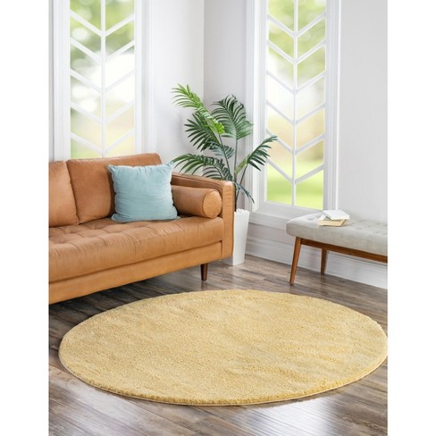 Unique Loom 6' 0 X 6' 0 Solo Calabasas Yellow Area Rug : Target