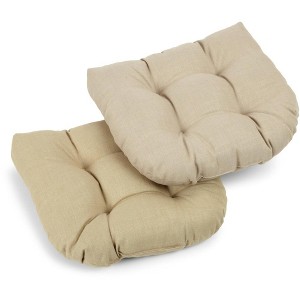 Blazing Needles, 19-inch U-Shaped Outdoor Spun Polyester Tufted Dining Chair Cushion (Set of 2) - 1 of 1