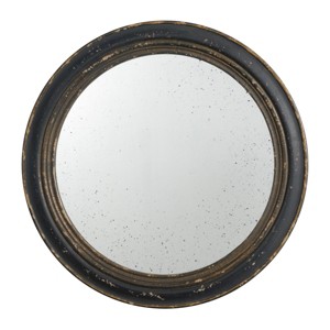 GlasFlength Decorative Wall Mirrors Circle Accent Mirror Wall Mirror Antique Classic Mirror Decorative Mirror for Living Room, Black, 23.6"*23.6"*0.8" - 1 of 4