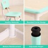Kids Table and 4 Chairs Set with Graffiti Desktop and Non-Slip Legs, Height Adjustable Toddler Table and Chairs Set, Children Activity Table - 2 of 4