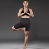 NPolar"Maternity Shorts Over Belly Seamless High Waist Yoga Workout Pregnancy Underwear with Pockets"Black - 2 of 4