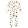 Touched by Nature Baby Girls Organic Cotton Sleep and Play, Soft Wildflower - 3 of 4