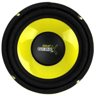 Pyle PLG64 6.5" 300W Car Mid Bass/Midrange Subwoofer Sub Power Speaker, Yellow