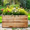 TUYOHW Metal Planter Box, Rectangular Planter Box with Drainage Holes, Large Planters with Removable Shelf for Outdoor Plants, Black - 2 of 4