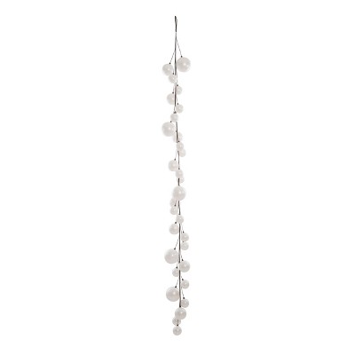 Season's Designs Christmas Tree 6' White Themed Shatterproof Ball Garlan