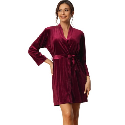 Satin dressing cheap gown target