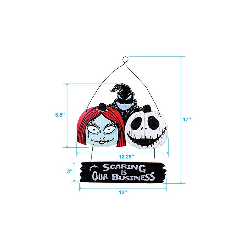 Disney The Nightmare Before Christmas 17" MDF Hanging Sign, 2 of 4