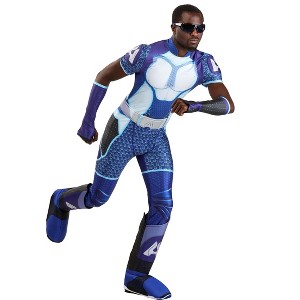HalloweenCostumes.com The Boys A-Train Superhero Costume for Adults with Jumpsuit,  Belt, Boot Covers, and Glasses | Halloween Outfit - 1 of 4