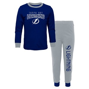 NHL Tampa Bay Lightning Youth Crew Neck Pajama Set - 1 of 3