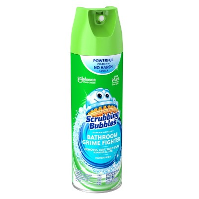 Scrubbing Bubbles Rainshower Scent Bathroom Grime Fighter Disinfectant Aerosol - 20oz