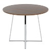 Sapphtopaz Round Dining Table Contemporary Dining Table in Chrome Metal Legs and MDF Tabletop Kitchen Table for Dining Room, Small Spaces - 4 of 4