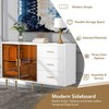 60'' Sideboard Buffet Cabinet,Freestanding Storage Cabinet with 3 Drawer & Glass Door,Wood Buffet Sideboard,Console Table - 3 of 4