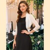 INSPIRE CHIC Women's Semi Sheer Open Front Elegant 3/4 Sleeves Mesh Bolero Shrug - 2 of 4