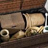 Okak 40 Gallon All-Weather Deck Box with Liner, PE Rattan Patio Storage Box with Shoe Storage for Outdoor Furniture Cushions, Pool Toys - 2 of 4