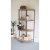 Recycled Wood and Metal Demi Lune Shelving Unit – 71.5" Tall by Kalalou - 3 of 3