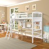 TiramisuBest Full Metal Loft Bed with Desk & Shelf – Black, Space-Saving Study & Sleep Combo with Guardrails & Ladder - 4 of 4