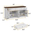Famapy White Decorative Cabinet Sideboard Accent Cabinet with Hollow Relief - Patterned Doors Bookshelf - 3 of 4