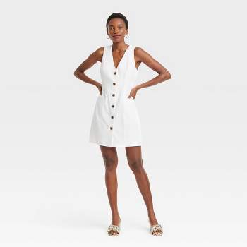 Women's Linen Mini Vest Dress - A New Day™