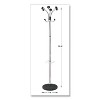 Chromy Coat Stand, 12 Knobs, 16w x 16d x 70.5h, Chrome/Black - 4 of 4