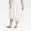 Women's High-Rise Midi Asymmetrical Skirt - Ava & Viv™ White - 2 of 3