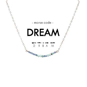 ETHIC GOODS Women's Dainty Stone Morse Code Necklace [DREAM]