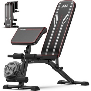 FLYBIRD 3 in 1 Adjustable Weight Bench with Leg Extension & Preacher Curl Pad for Full Body Workout, 800LBS Foldable Exercise Bench - 1 of 4