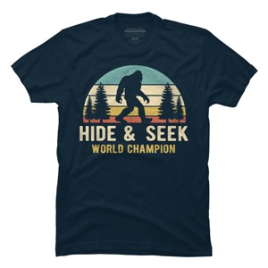 Men's Design By Humans Bigfoot - Hide And Seek World Champion By clickbong T-Shirt - 1 of 2
