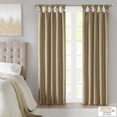Kumasinova 84”/95“/108“/120” DIY Twist Fold Blackout Curtains,100% Light Blocking Window Curtains Panel,Kitchen Curtains for Living Room&Bedroom