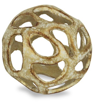 Cheung's Oleta Cast Iron Abstract Natural Gold Orb - Small
