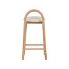 Meridian Furniture,Calvin Cream Vegan Leather Stool - 2 of 4