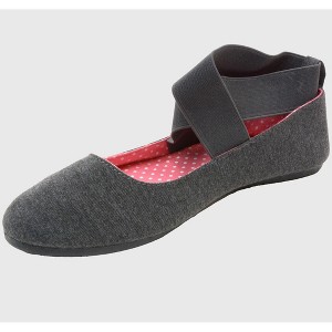 Alpine Swiss Peony Ballet Flats Shoes For Women Elastic Ankle Strap Flats Round Closed-Toe Slip On Loafers Padded for Comfort Runs Small - 1 of 4