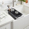 Over the Sink Dish Drainer Gray - Brightroom™: Freestanding Dish Drying Rack & Sponge Holder, Polypropylene, Hand Wash - 2 of 4