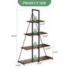 4 Tier Ladder Book shelfs , Sailboat A Shaped Structure Bookcase, Small Display Racks Book Shelfs for living room ,Bedroom ,Home Office - 3 of 4