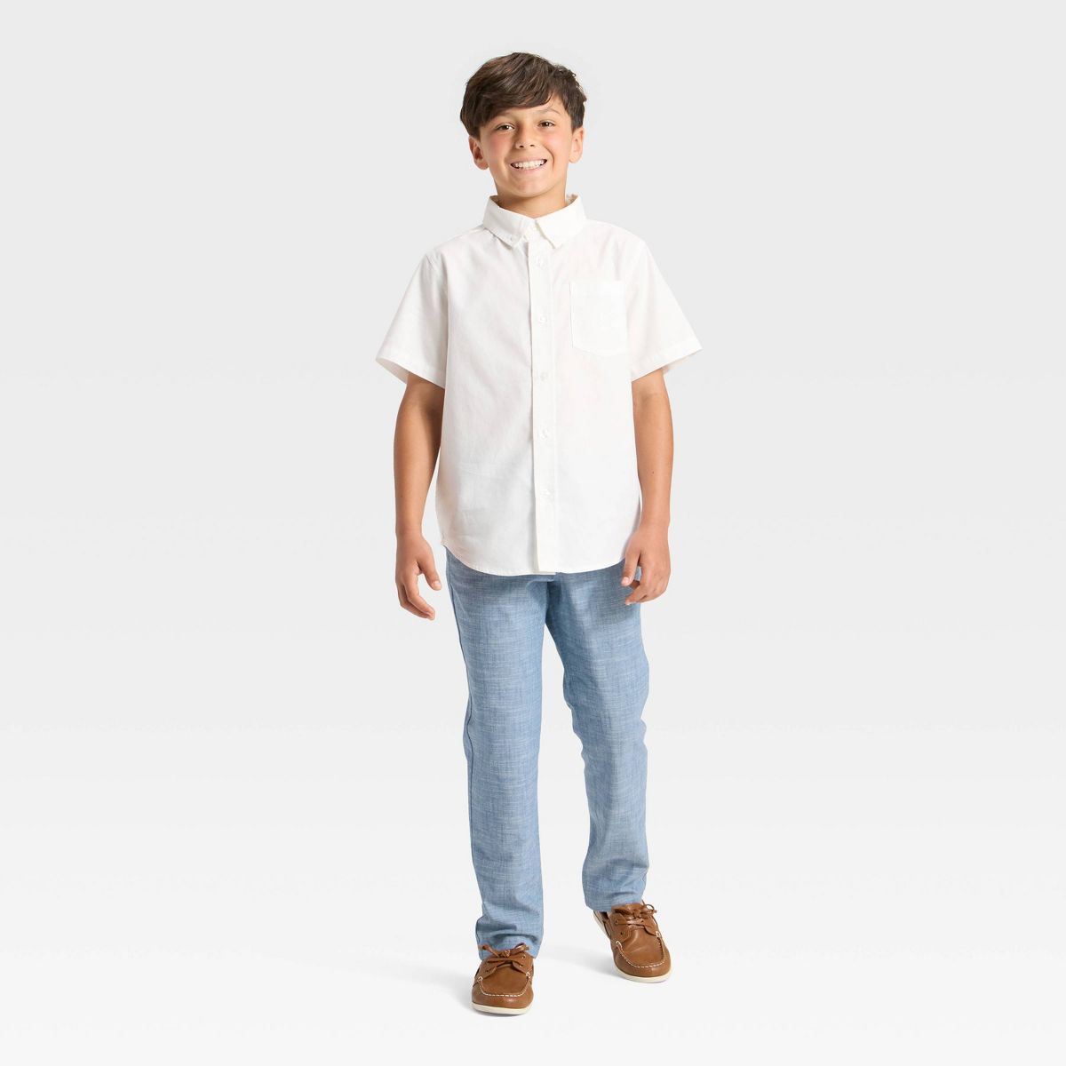 Boys' Short Sleeve Button-Down Shirt - Cat & Jack™ - thumbnail 6