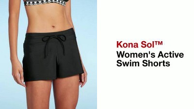 Women's Tummy Control High Waist Swim Shorts - Kona Sol™ Black L : Target