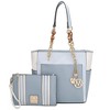 MKF Collection Rochelle Vegan Color Block Vegan Leather Women’s Tote Bag with Wristlet by Mia K - 2 of 4