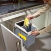 Hailo Multi-Box Duo L Pull-Out Trash Can with Dual 3.7 Gallon Bins, 11.8-Inch Cabinet Mounted, Gray Plastic Cans, Steel Frame, Sliding Lid, Blue Gray - 2 of 4